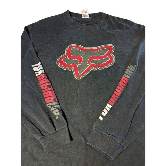 Fox Racing vintage down arm spell out long sleeve t-shirt. Size L - Picture 8 of 8